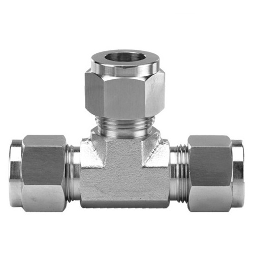 [SS-HYD-COM-TEE-12-316] 12mm OD COMPRESSION EQUAL TEE T.F. SS 316