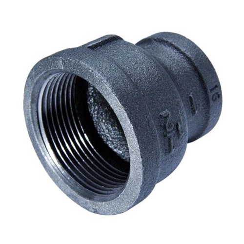 [MI-NB-BSP-SOC-RED-20-15-BLK] DN20 X 15 (3/4" X 1/2" NB) BSP BLACK MALLEABLE IRON REDUCING SOCKET