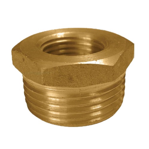 [BRS-NB-BSP-BUS-25-15] DN25 X 15 (1" X 1/2" NB) BSPP 10 BAR BRASS REDUCING BUSH