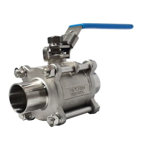 [SS-HYG-VAL-BAL-PLN-19.05-3PC-ECO] 0.75" (3/4") OD | BALL VALVE | BS4825 | HYGIENIC | PLAIN WELD END | PTFE SEAL | 3 PIECE| STAINLESS STEEL | GR. 316/L