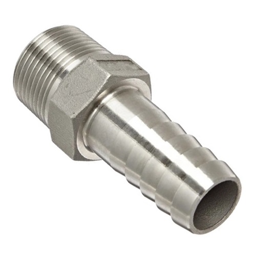 [SS-NB-BSP-150-HOS-15X12.7-316] DN15 (1/2" NB) 150# MALE X 1/2" HOSETAIL SS 316
