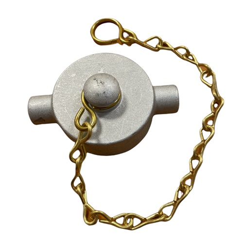 [AL-CAM-80-BSP-CAP-LUG] DN80 (3" NB) BSP ALUMINIUM CAMLOCK BLANKING CAP WITH LUGS & CHAIN