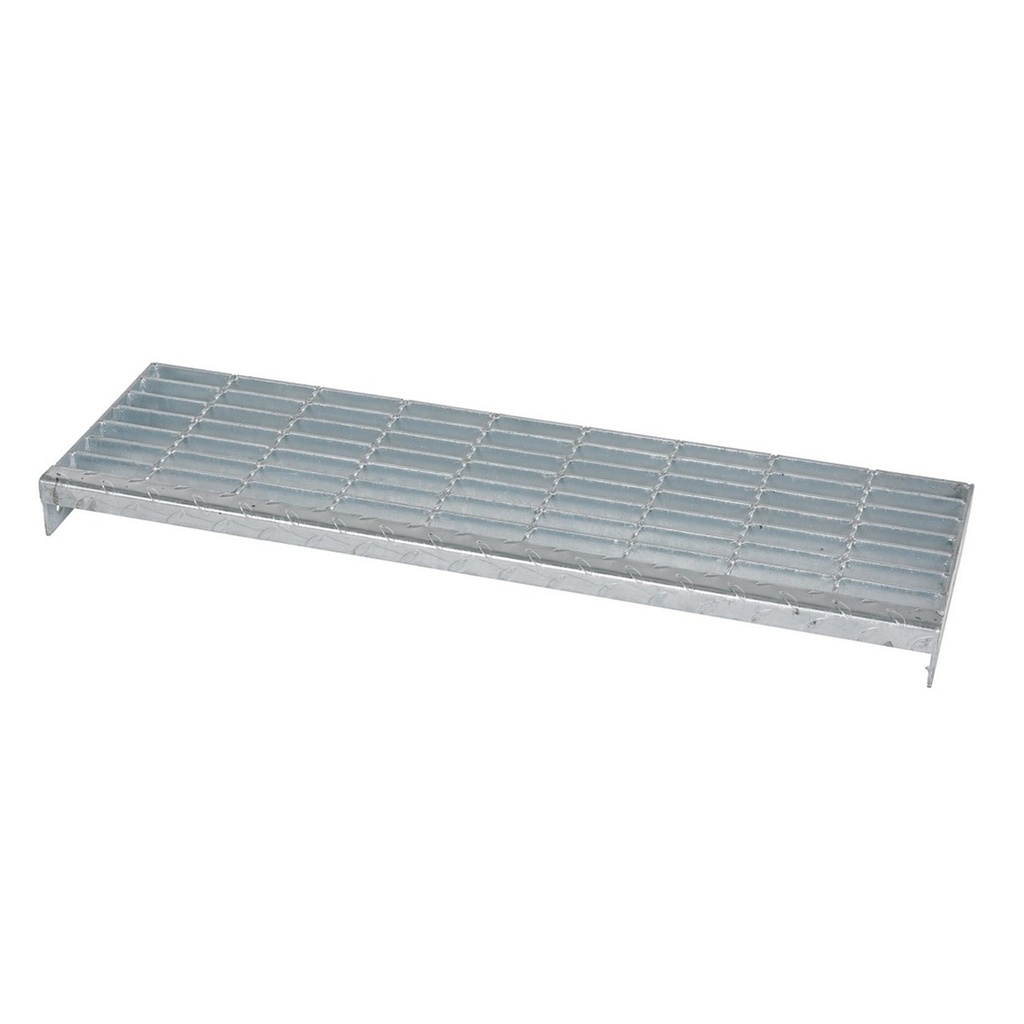 [OSF-TREAD-25X5-30/100-1000-288-HDG] 1000 X 288MM GALVANISED OPEN STEEL FLOORING STAIR TREAD