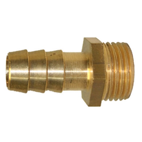 [BRA-NB-BSP-150-HOS-25X25.4] DN25 (1" NB) BSP 150# MALE X 1" HOSETAIL BRASS