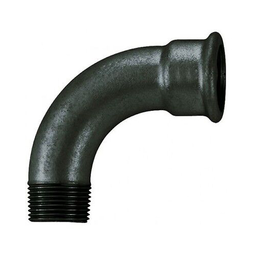 [MI-NB-BSP-BEN-LR-MF-90-32-BLK] DN32 (1.1/4" NB) BSP BLACK MALLEABLE IRON MXF LONG RADIUS BEND 90°
