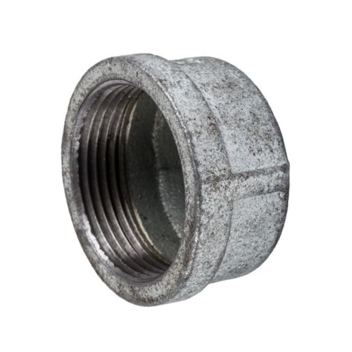 [MI-NB-BSP-CAP-R-50-GAL] DN50 (2" NB) BSP GALVANISED MALLEABLE IRON ROUND CAP END