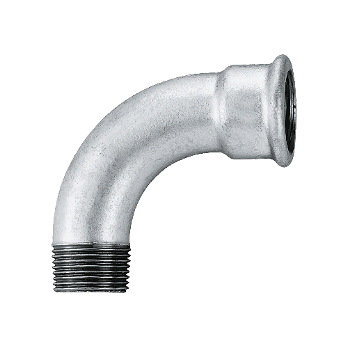 [MI-NB-BSP-BEN-LR-MF-90-80-GAL] DN80 (3" NB) BSP GALVANISED MALLEABLE IRON MXF LONG RADIUS BEND 90°