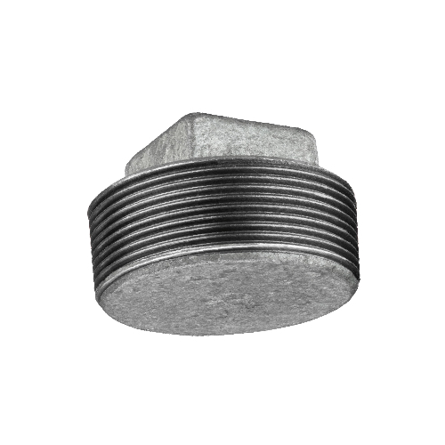 [MI-NB-BSP-PLU-15-GAL-SOL] DN15 (1/2" NB) BSP GALVANISED MALLEABLE IRON SOLID PLUG