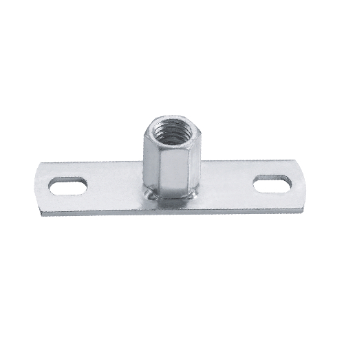  M8/M10 (DUAL) FEMALE BOSSED BZP MILD STEEL BACKPLATE