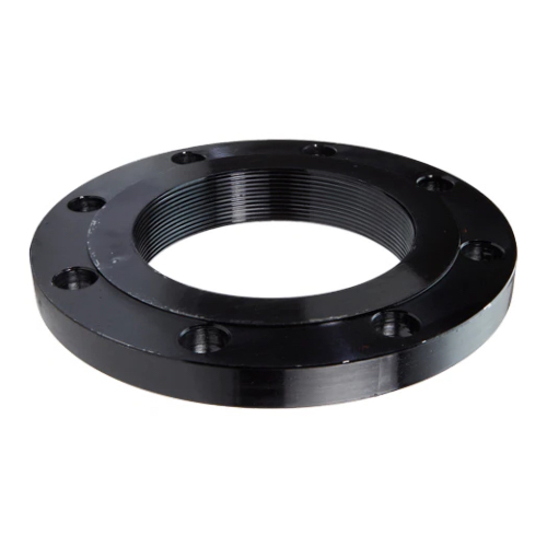 [CS-NB-FLA-150-RF-SCR-PN6-S235JR-BLK] DN150 (6" NB) PN6 RF BSPP THREADED FLANGE S235JR BLACK