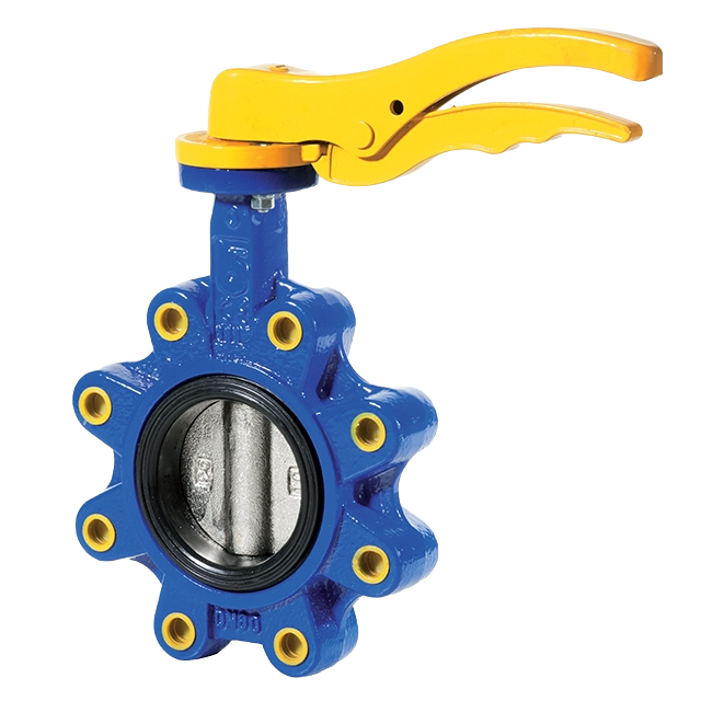  DN125 (5" NB) PN16 LUGGED & TAPPED  LEVER OP. BUTTERFLY VALVE (NBR/DI) DUCTILE IRON