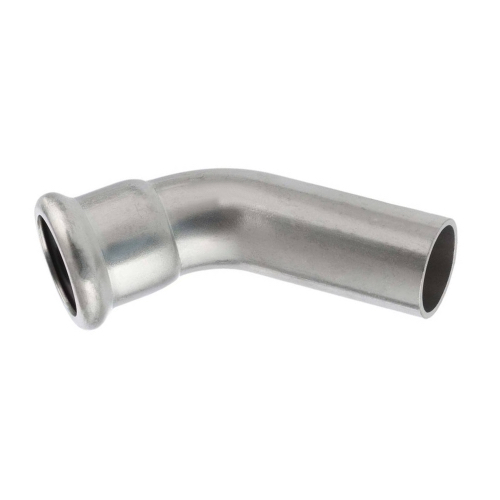 [SS-PRS-ELB-MF-45-76.1-EPDM-316] 76.1MM PRESSFIT 45° SPIGOT ELBOW EPDM SEALS SS 316