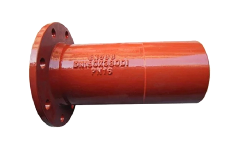 [DI-SPL-100-P16-PLN-RED-EN598] DN100 (4" NB) PN16 FLANGED X SPIGOT DUCTILE IRON SPOOL PIECE RED OXIDE EN598