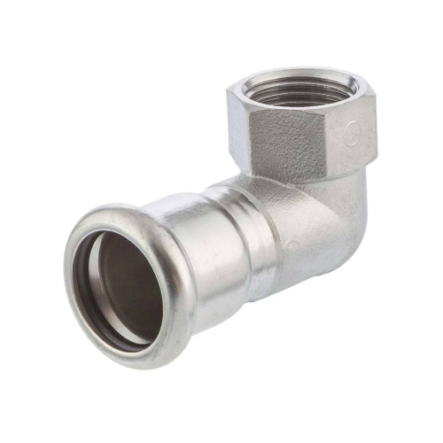 [SS-PRS-FBA-28-15-NBR-316] 28MM X 1/2" PRESSFIT FEMALE BSP 90° ADAPTOR HNBR SEALS SS 316