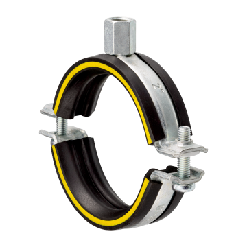 [SS-FAS-MUP-87-94-SGL-DAM-A2] 87-94mm MUPRO SINGLE BOSSED SS A2  CLAMP (DÄMMGULAST® yellow)