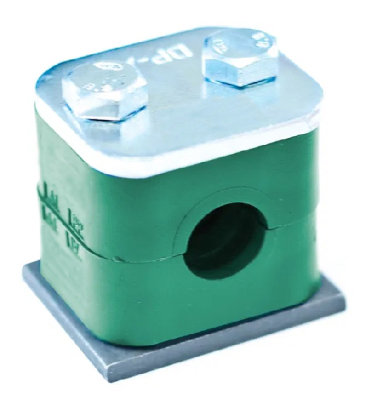 12mm OD SINGLE STANDARD COMPLETE HYDRAULIC TUBE CLAMP POLYPROPYLENE / MS
