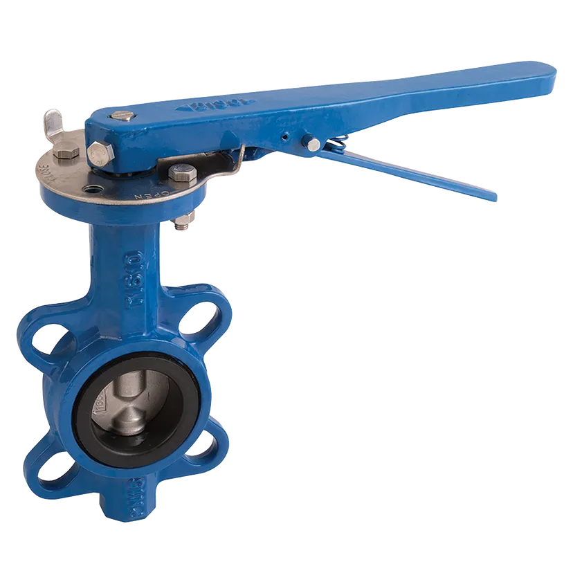  DN125 (5" NB) MULTI FLANGE WAFER PATTERN LEVER OP. BUTTERFLY VALVE (NBR/DI) DUCTILE IRON