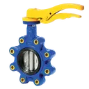 DN150 (6" NB) PN16 LUGGED & TAPPED  LEVER OP. BUTTERFLY VALVE (NBR/DI) DUCTILE IRON
