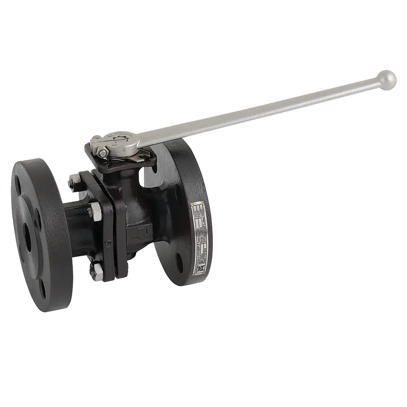 [CS-VAL-BAL-P16-100-2PC] DN100 (4" NB) PN16 FLANGED C/S FB 2PC BALL VALVE LEVER OP