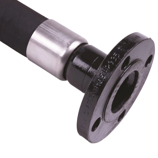 [HOS-125-100-P40F-S&D-6M] 6 MTR x 5" 20 BAR RUB WATER S&D C/W MILD STEEL 5" PN40 FIXED X SWIVEL FLANGED ENDS