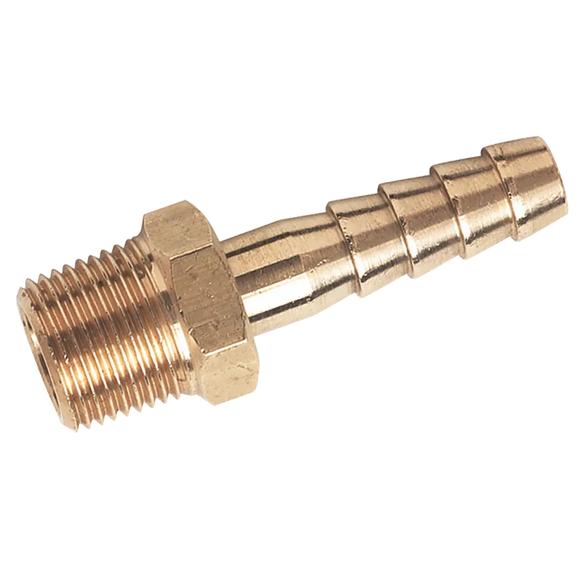 [BRS-MHT-BSPT-50-50] DN50 (2" NB) BSPT MALE X 2" OD HOSE TAIL BRASS