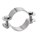 [SS-FAS-OBR-HYG-129-304-8MM] DN129 (5" OD) UN-BOSSED HYGIENIC SPLIT BAND HANGER SS 304 8MM THICK