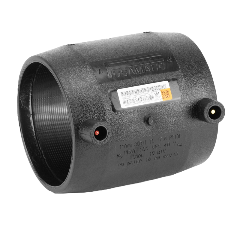 [EF-PE-BLK-500-COU-PE100] 500MM BLACK PE100 ELECTROFUSION EQUAL COUPLING