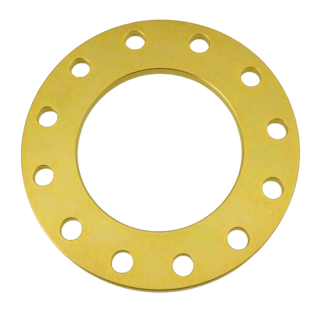 DN200 (8" NB) PN16 CHAMF. FF BACKING RING BORED 205mm ID 10mm THK BZP
