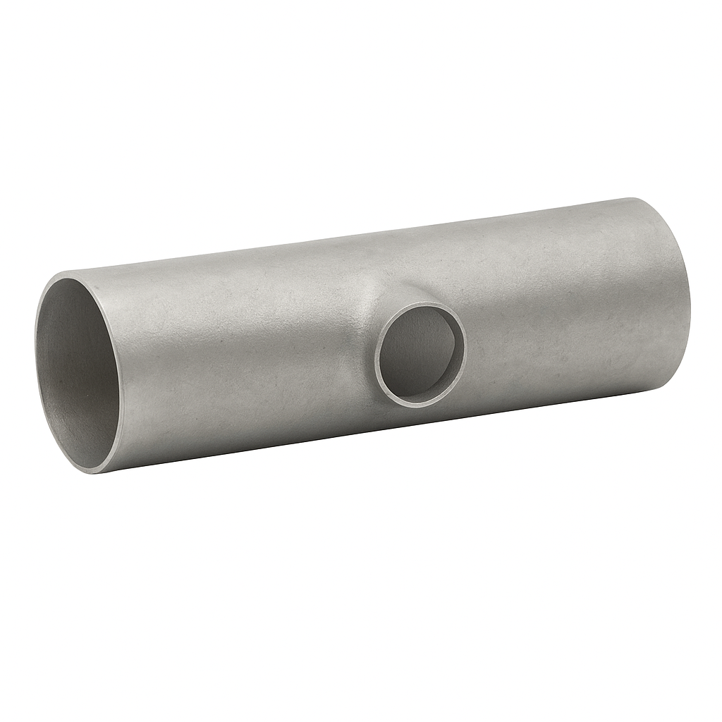 DN 54 X 29 (54 X 29MM) OD HYGIENIC PULLED REDUCING TEE POLISHED 2mm THK SS 316/L