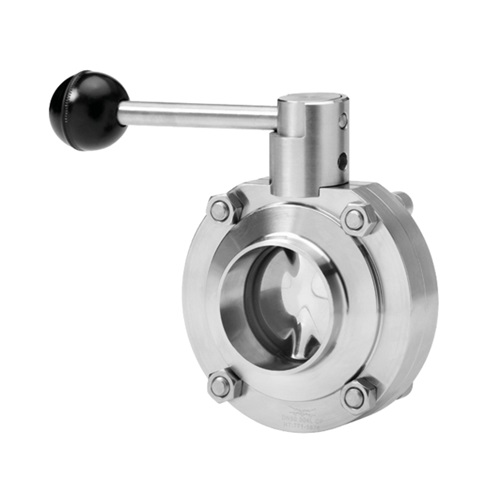 [SS-HYG-VAL-BFL-PLN-25.4-FPM-ALFA] 1.00" OD PLAIN WELD END ALFA LAVAL HYGIENIC BUTTERFLY VALVE (FPM) SS 316