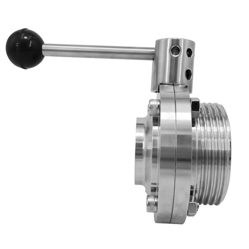 [SS-HYG-VAL-BFL-RXP-50.8-EPDM-LVR] 2.00" OD RJT END X PLAIN END HYGIENIC BUTTERFLY VALVE LEVER OP. SS 316