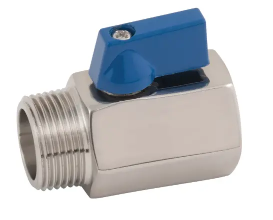 [SS-VAL-BAL-BSP-MXF-8-MINI] DN8 (1/4" NB) MINI MXF BALL VALVE BSPP SS 316