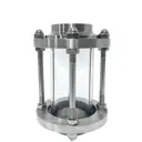 [SS-HYG-GLA-50.8-SAF] 2" (2") OD IMPERIAL PLAIN WELD END HYGIENIC IN LINE SIGHT GLASS BORO PERSPEX 316 SIL