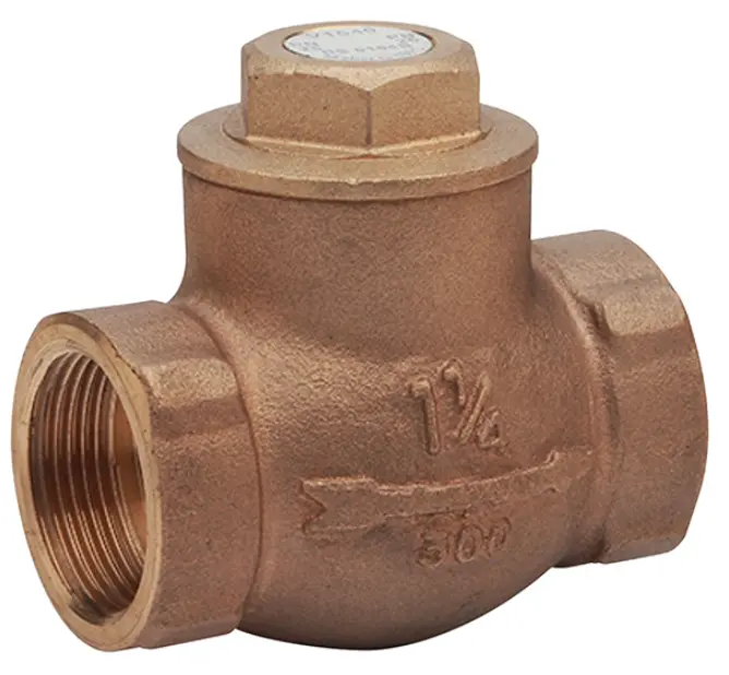 [BRZ-VAL-SWI-CHK-BSP-40] DN40 (1.1/2"" NB) BSPP (FXF) SWING CHECK VALVE BRONZE  (PN25)