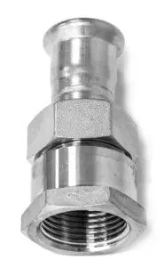 [SS-PRS-UNI-FSC-BSP-28-25-EPD-316] 28mm PRESSFIT X 1" BSPP FEMALE UNION COUPLING EPDM WATER SS 316