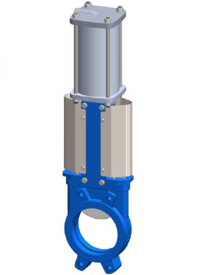 [VAL-KEG-50-P16-HW-BI-PNE] 50MM (2") BI-DIRECTIONAL (EDGE SEAL) KNIFE GATE VALVE. (DOUBLE ACTING)