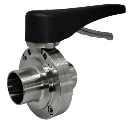 [SS-HYG-VAL-BFL-PLN-76.2-EPDM-LVR] 3.00" OD | BUTTERFLY VALVE | BS4825 | HYGIENIC | PLAIN WELD END | EPDM SEAL | STAINLESS STEEL | GR. 316/L