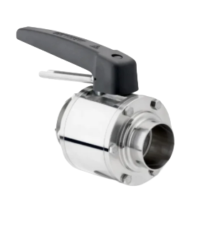 [SS-VAL-HYG-BAL-TRI-50.8-VAC] 2.00" (2") OD TRI CLAMP END VACUUM BALL VALVE LEVER OP SS 316