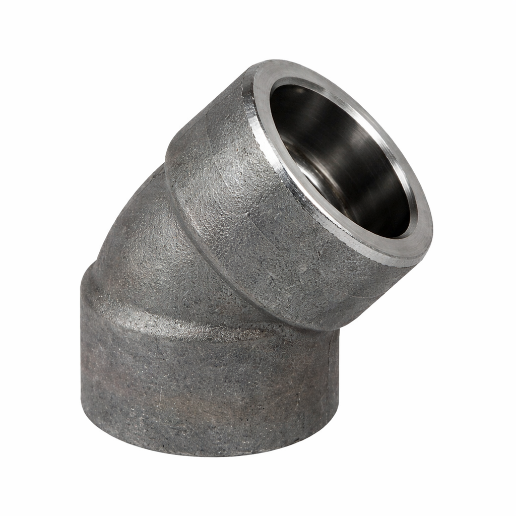 [CS-NB-SW-3K-ELB-45-15-A105N-BLK] DN15 (½" NB) SW 3000# FS  ELBOW 45° A105N