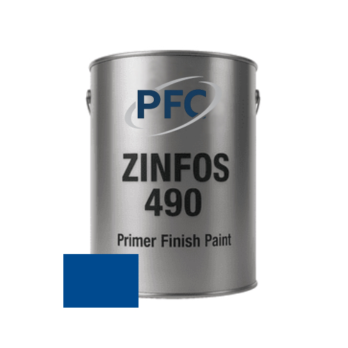 [PAINT-ZINFOS-490CT-RAL-5017] ZINFOS (490CT RAL 5017) BLUE PAINT FOR METAL (5 LITRE) 