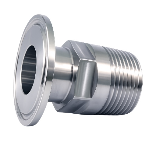 [SS-HYG-TRI-FER-MAL-50.8-316] 2.00" OD CLAMP UNION ADAPTOR MALE BSP X FERRULE SS 316