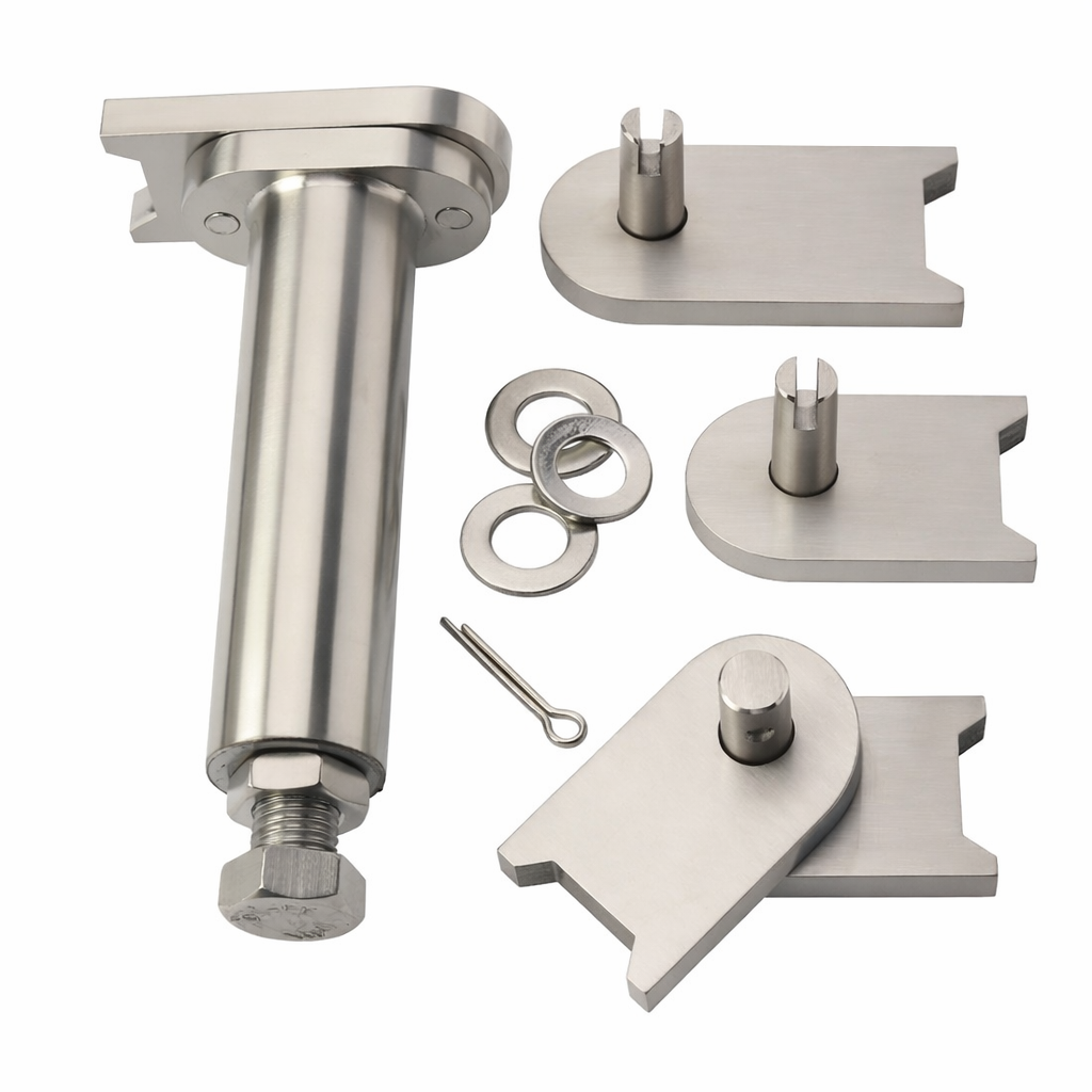 [SS-HD-HNG-TUB] HEAVY DUTY STAINLESS STEEL (SATIN) SPRUNG GATE HINGE FOR TUBE 316/L