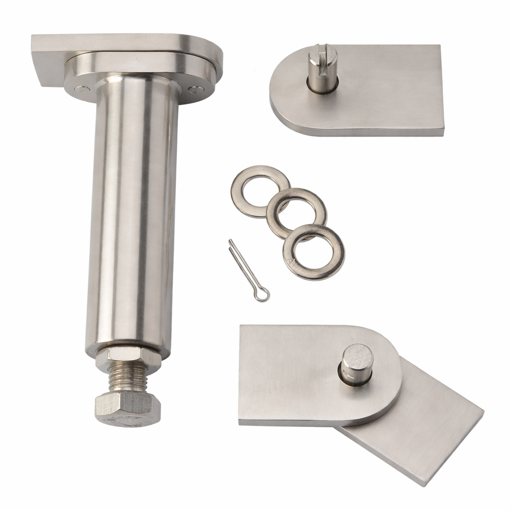 [SS-HD-HNG-BOX] HEAVY DUTY STAINLESS STEEL (SATIN) SPRUNG GATE HINGE FOR FLAT SURFACE 316/L
