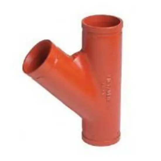 [DI-NB-GVD-TEE-LAT-45-150-RED] DN150 (6" NB / 168.3MM) VICTAULIC 45DEG LATERAL TEE, ORANGE