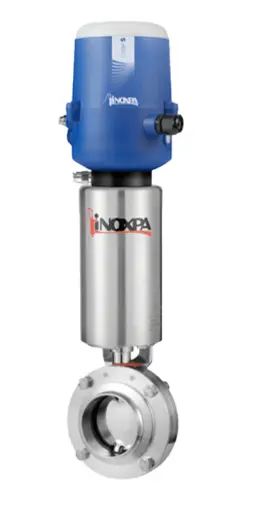 [SS-VAL-BFL-PLN-76.2-EPDM-ACT-SA] 3" INOXPA SINGLE ACTING ACTUATED BFLY VALVE, PLAIN, EPDM, 316 SS 