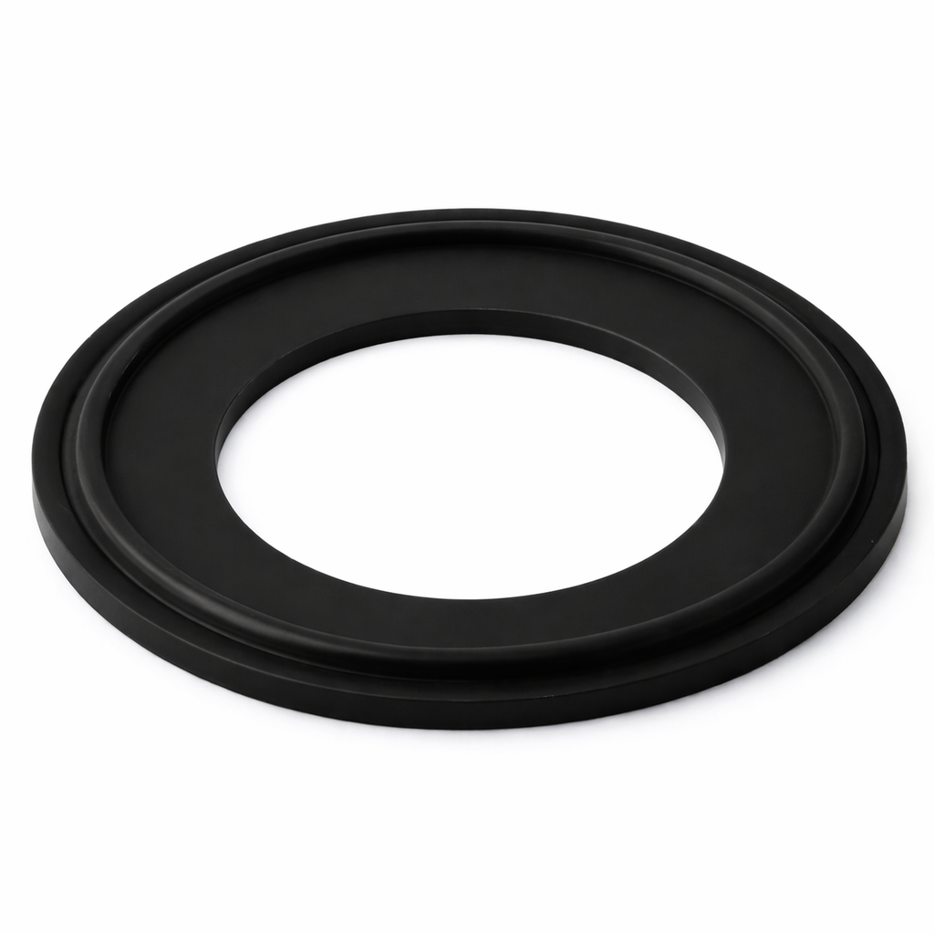 [SS-HYG-TRI-SEA-38.1-EPD-BLU-LIP] 1.50" OD CLAMP UNION BLUE EPDM LIPPED O RING (CLAMP PART 3 OF 3) 