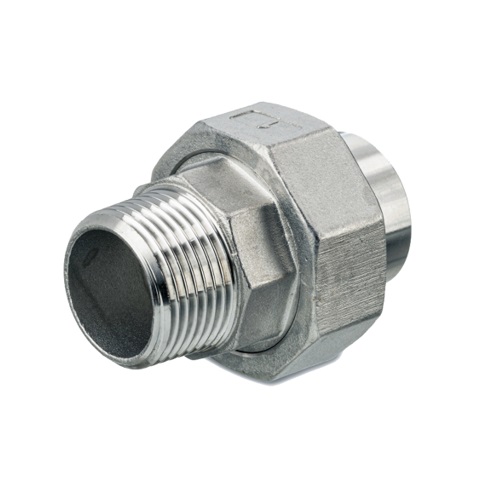 [SS-NB-BSP-150-MF-UNI-15-316] DN15 (1/2" NB) BSP 150# (MXF) CONE SEAT UNION SS 316
