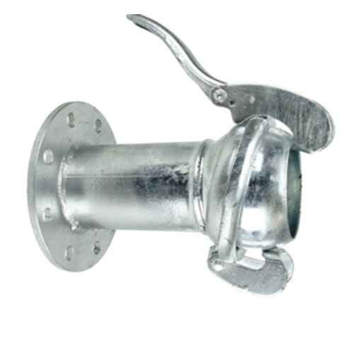 [LL-100-MAL-100-P16] DN100 (4" NB) MALE LEVERLOCK X DN100 (4" NB) PN16 FLANGE GALV. LEVERLOCK (WITH LEVER)