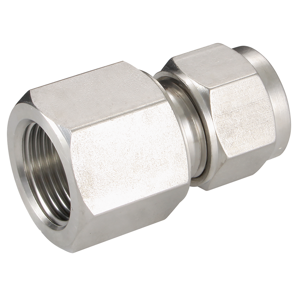 [SS-HYD-COM-FSA-12-15-NPT-316] 12mm OD COMPRESSION x 1/2" FEMALE NPT ADAPTOR T.F. SS 316