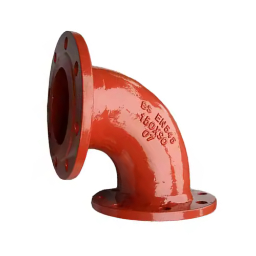 [DI-ELB-100-P16-90-RED-EN598]  DN100 (4" NB) PN16 FLANGED DUCTILE IRON ELBOW 90° RED OXIDE EN598